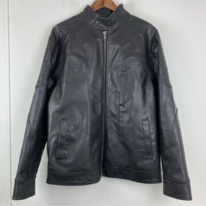 Moonshine Spirit By Brad Paisley size Large Men’s Black Faux Leather Jacket